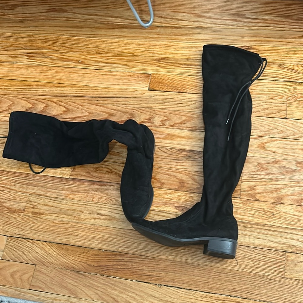 charles by charles david GAMMON black suede over the knee laced boots
